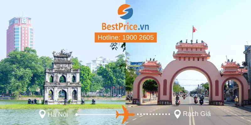 Đặt vé máy bay Hà Nội đi Rạch Giá