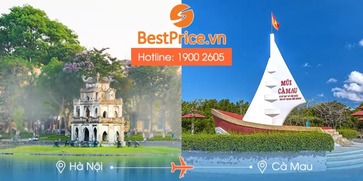 Đặt vé máy bay Hà Nội - Cà Mau