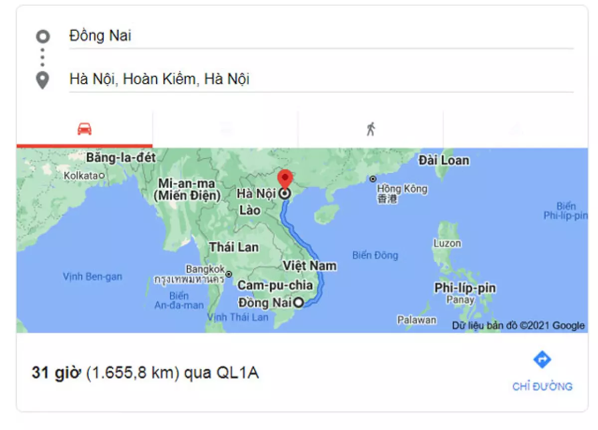 Từ Đồng Nai đi Hà Nội bao nhiêu km, mất bao nhiêu tiếng