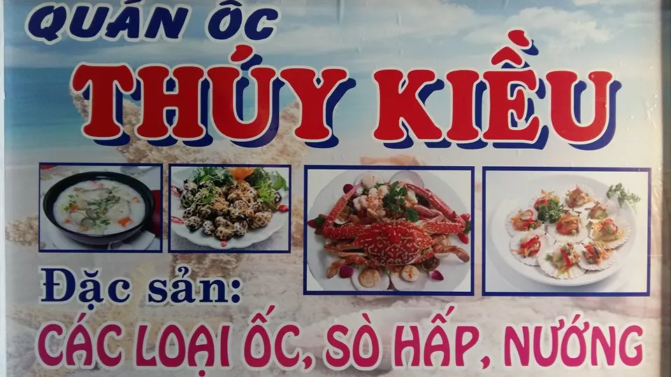 Bảng hiệu Quán ốc Thúy Kiều