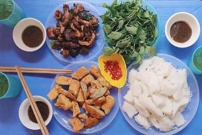 quán bún đậu mắm tôm Hà Nội quán Giang