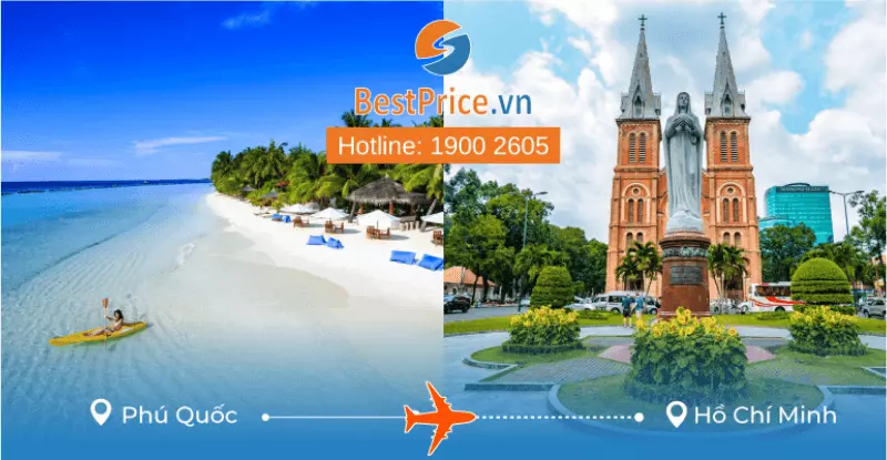 Vé máy bay giá rẻ từ Phú Quốc đến Hồ Chí Minh