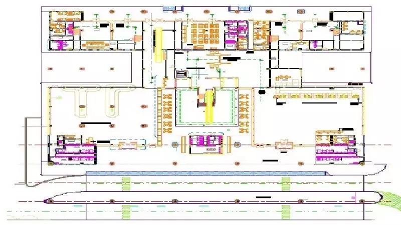 Sơ đồ tầng trệt sân bay Phù Cát