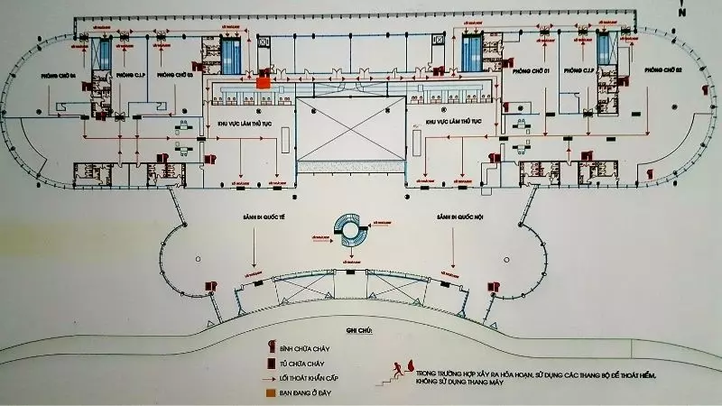 Sơ đồ nhà ga hành khách sân bay Liên Khương