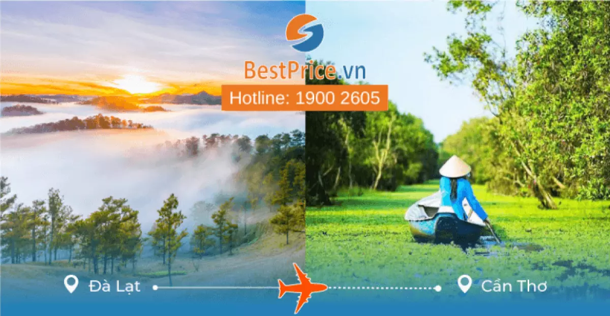 Đặt vé máy bay Đà Lạt đi Cần Thơ