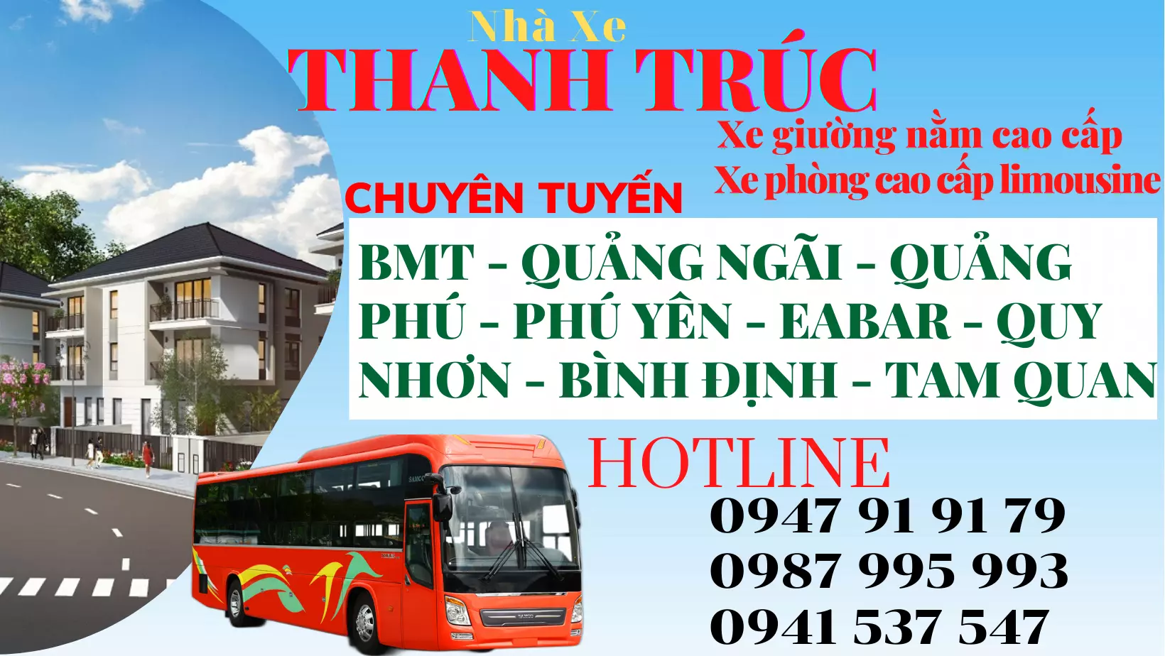 Xe khách Tuy Hòa Quy Nhơn Thanh Trúc