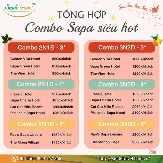 Tổng hợp combo Sapa siêu hot hit