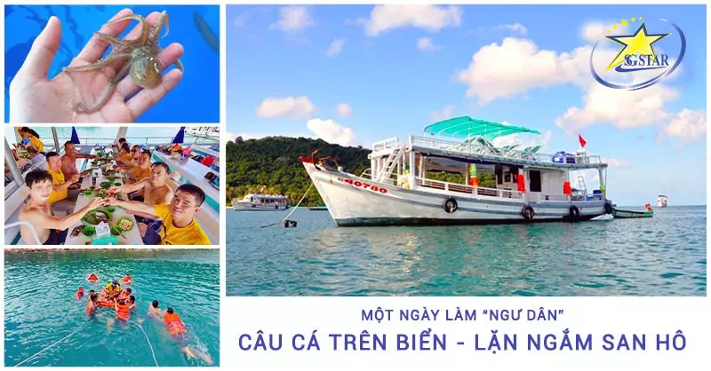 Tour đi câu - Tắm biển - Lặn ngắm san hô & Tiệc Bar trên biển