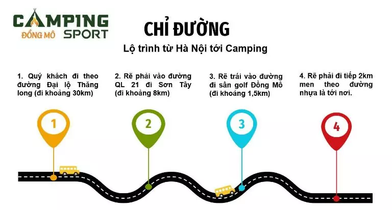 Đường di chuyển đến khu du lịch Đồng Mô dễ dàng, tiện lợi cho các đoàn khách đến tham quan