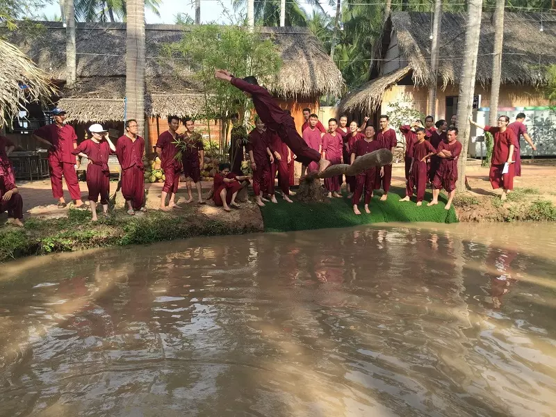 Phòng nghỉ tại khu du lịch Làng Bè Bến Tre