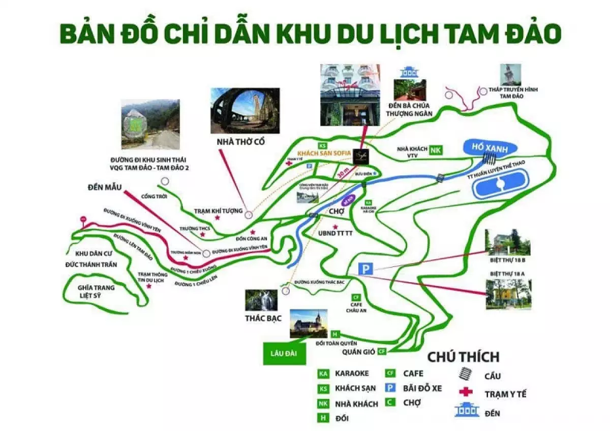 Bản đồ du lịch Tam Đảo