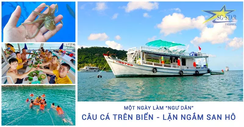 Tour đi câu, Tắm biển, Lặn ngắm san hô & Tiệc Bar trên biển