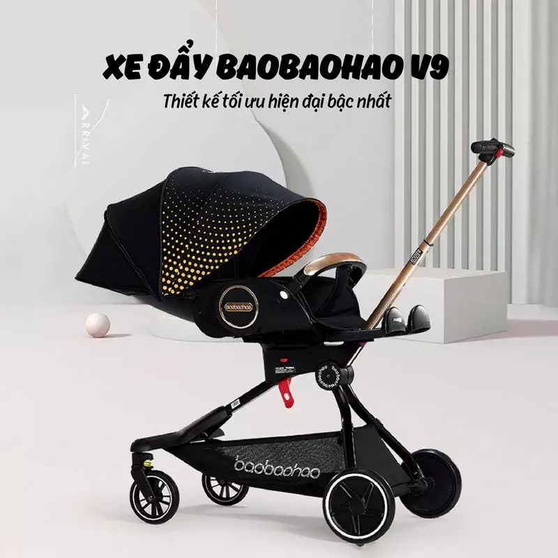 Xe đẩy du lịch gấp gọn Baobaohao V9 (2 chiều 3 tư thế)