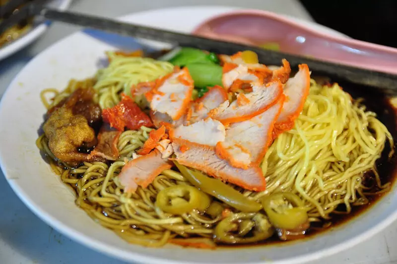 Mì hoành thánh (wanton mee) tại Penang