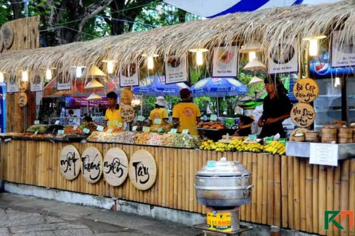 Trang trí gian hàng hội chợ ẩm thực đẹp