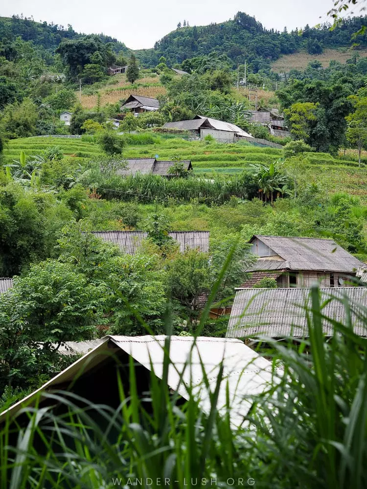 A roadside sign marks Ba Ha in Vietnam.