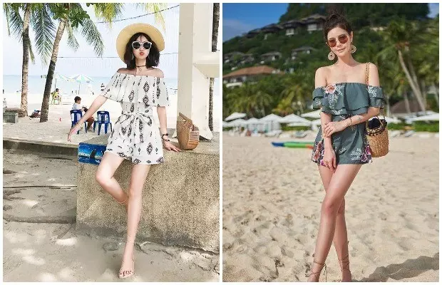 trang phục du lịch Nha Trang - Bộ jumpsuit ngắn 