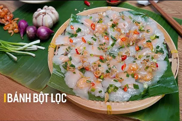 Bánh bột lọc là món ăn được sử dụng trong các ngày cuối tuần