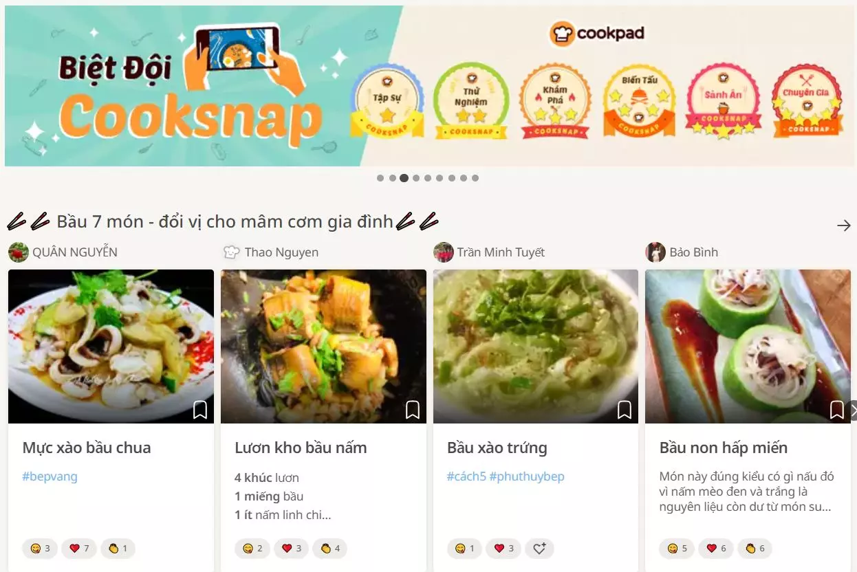 Bạn có thể tải ứng dụng Cookpad để tham khảo công thức món ngon.
