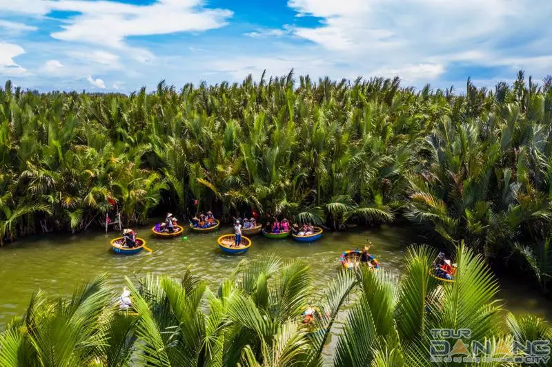 Thuê thúng tham quan rừng dừa Bảy Mẫu