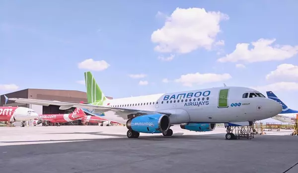 Airbus A319 của Bamboo Airways tại sân bay Nội Bài