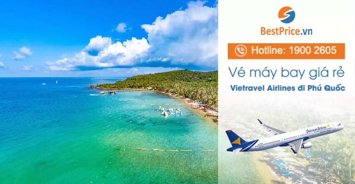 Đặt vé máy bay Vietravel Airlines đi Phú Quốc