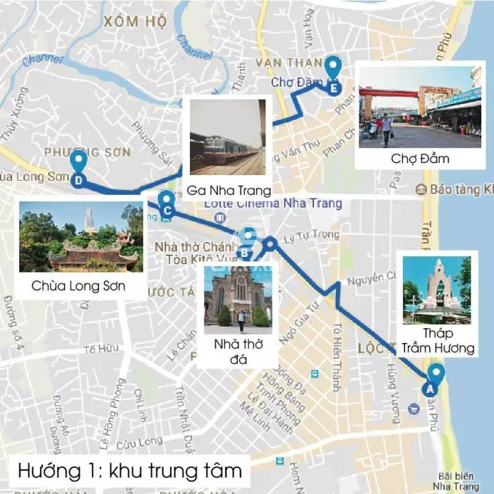 Bản đồ du lịch thành phố Nha Trang chi tiết nhất