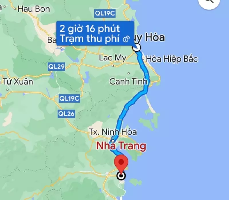 Phú Yên cách Nha Trang bao nhiêu km