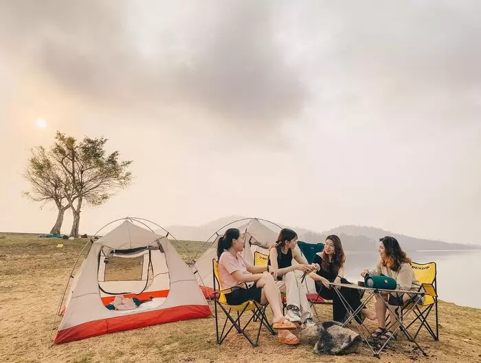 cắm trại hồ Phú Ninh