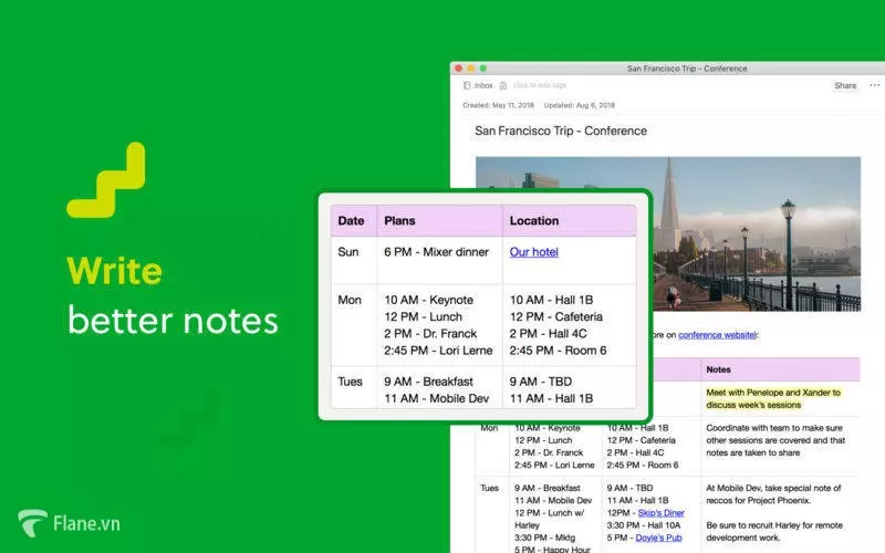 Ghi chép lại mọi hoạt động đáng nhớ bằng Evernote