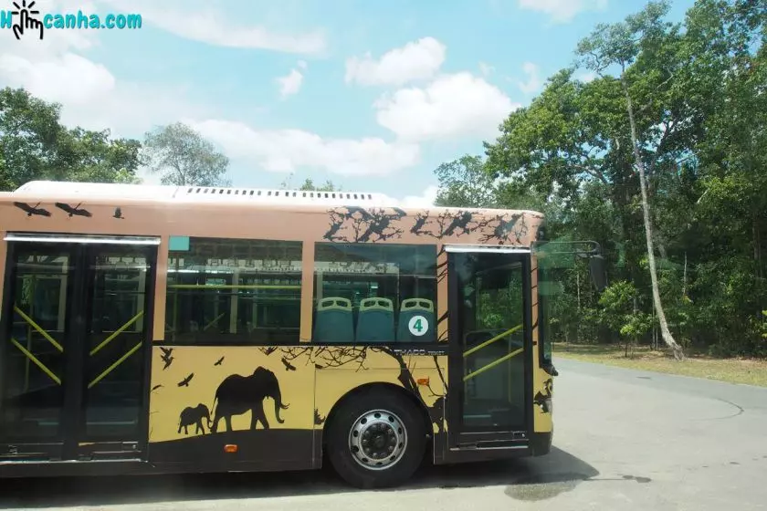 Xe bus tại safari phú quốc