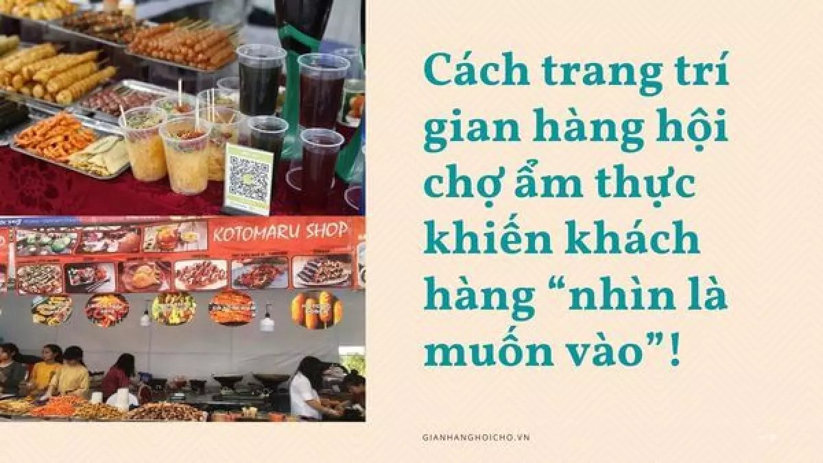 cách trang trí gian hàng hội chợ ẩm thực