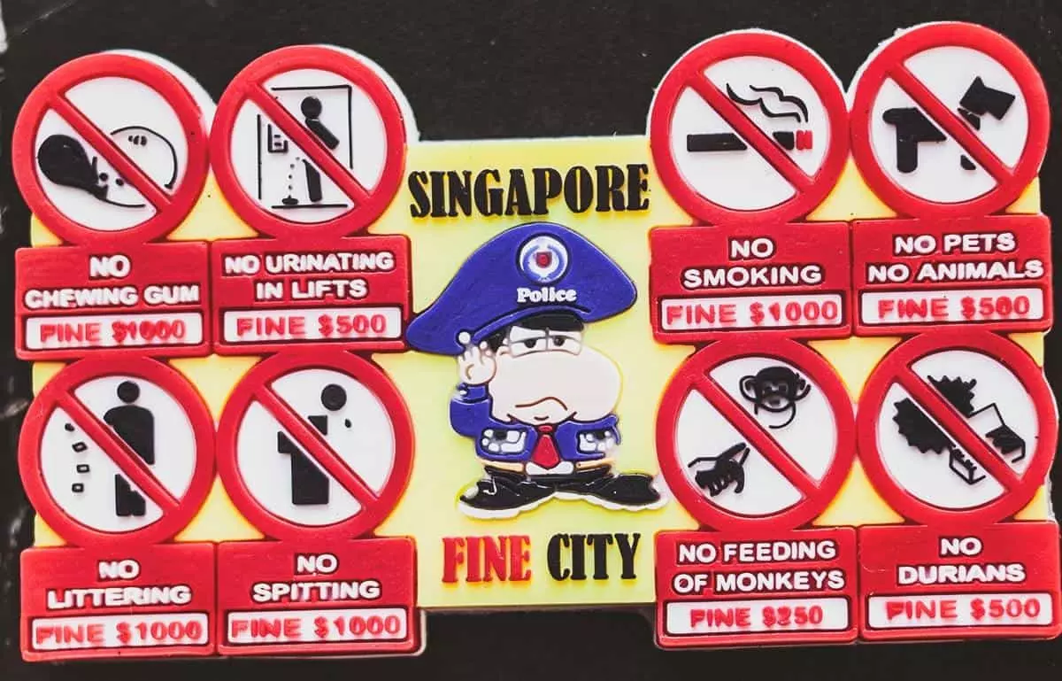 Cấm kỵ cần biết khi đi Singapore