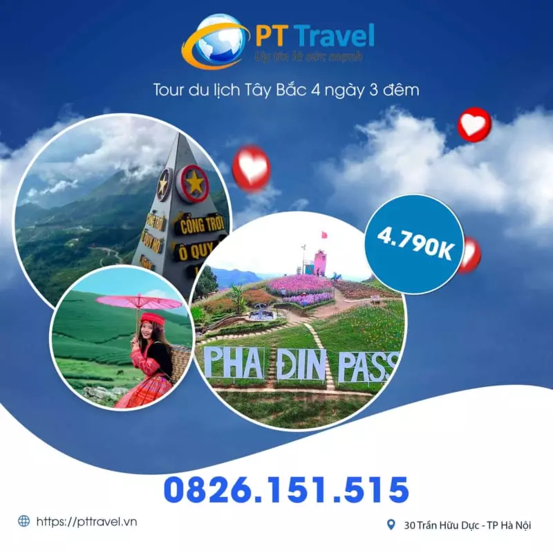 Tour du lịch Tây Bắc 4 ngày 3 đêm tại PT Travel