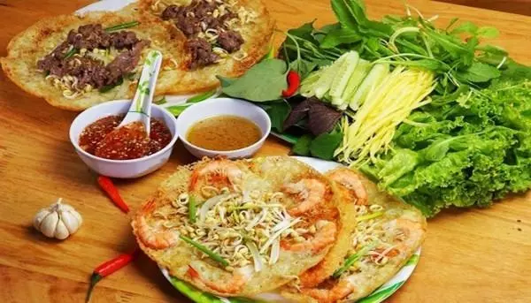 Bánh xèo tôm nhảy