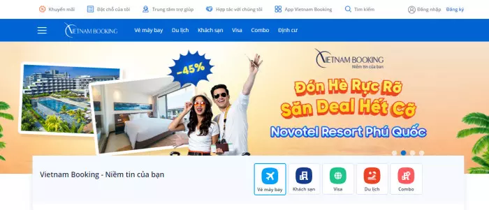 website Việt Nam booking