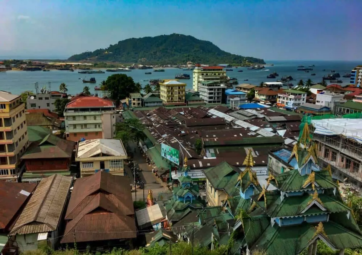 Views over Myeik, Myanmar