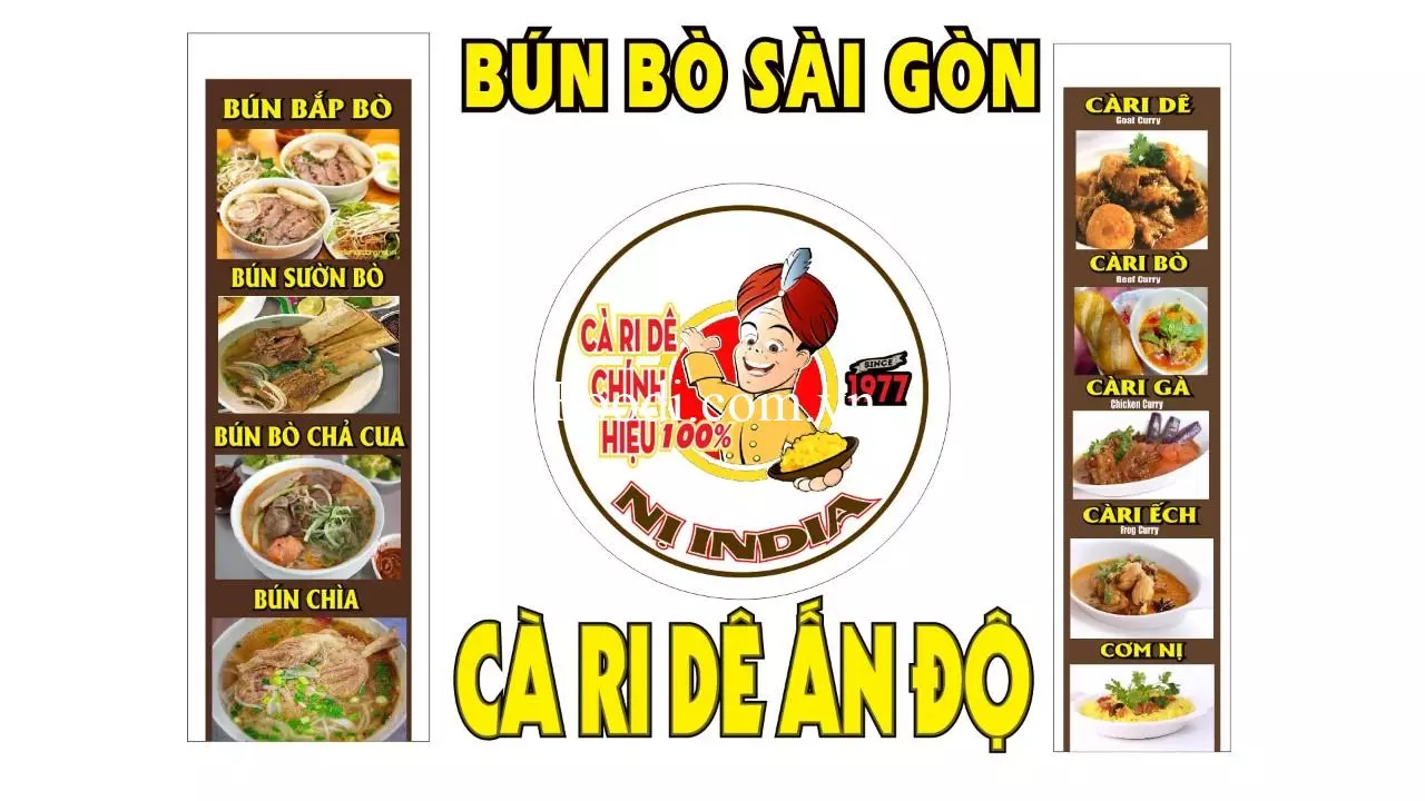 Bún bò Sài Gòn - Cà ri dê Ấn Độ