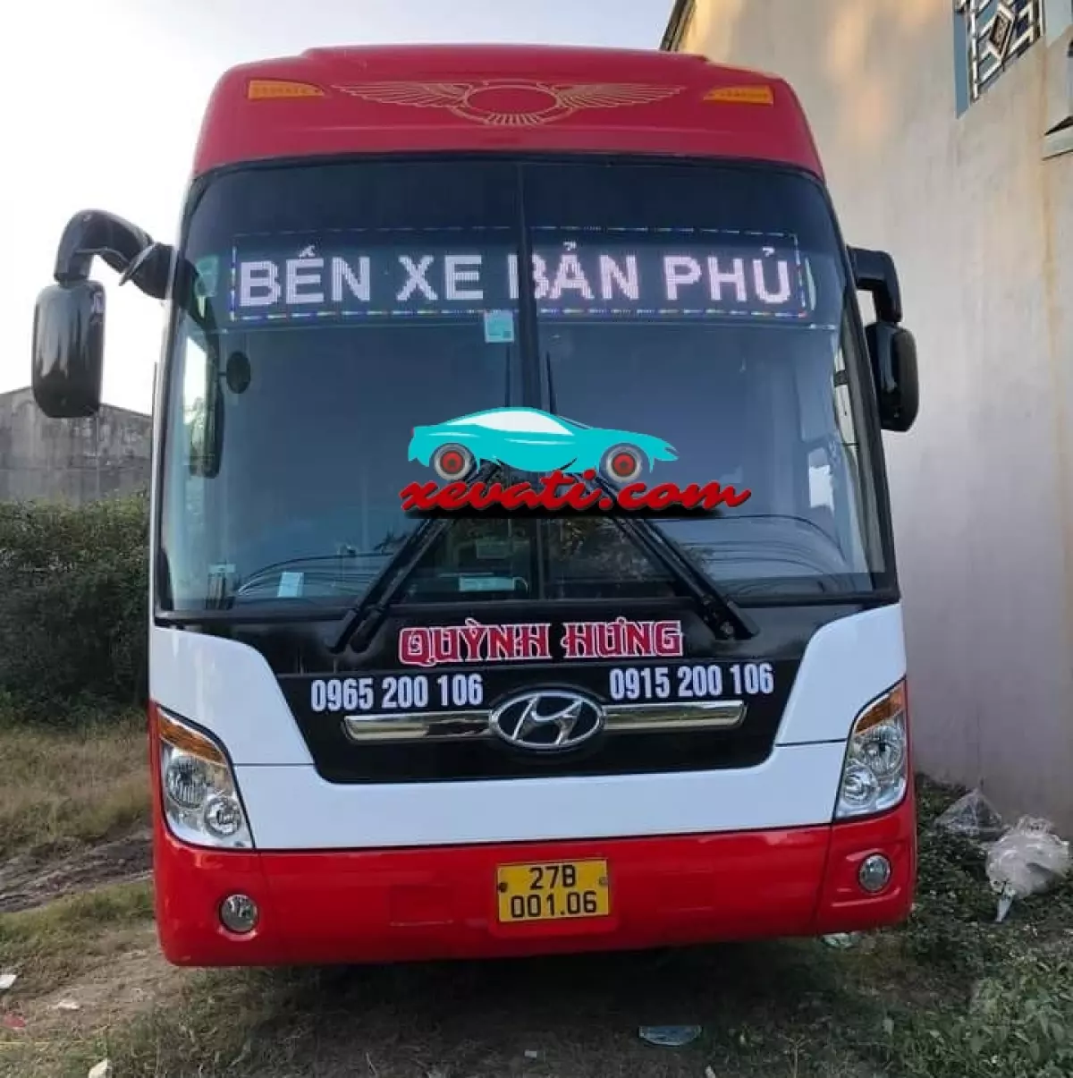 Xe khách Quỳnh Hưng tuyến Sơn La đi Hòa Bình