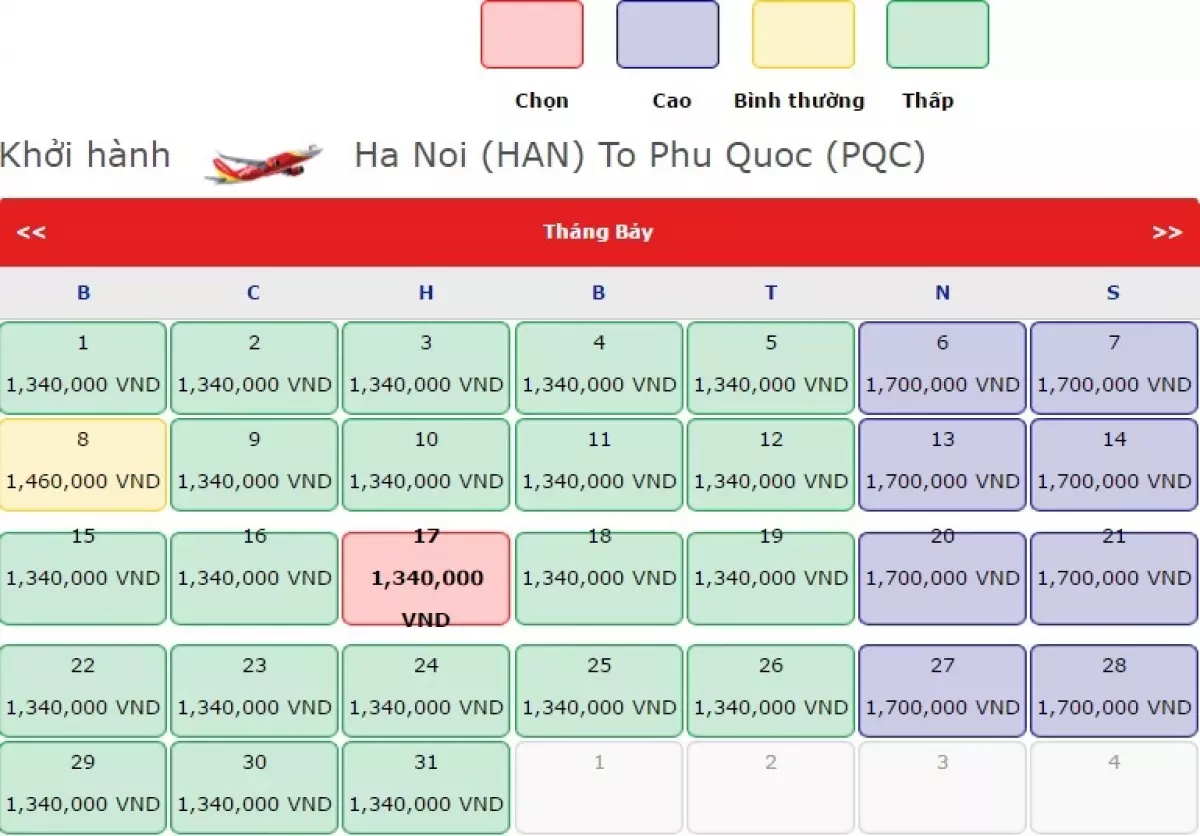 Vé máy bay giá rẻ Hà Nội Phú Quốc tháng 7