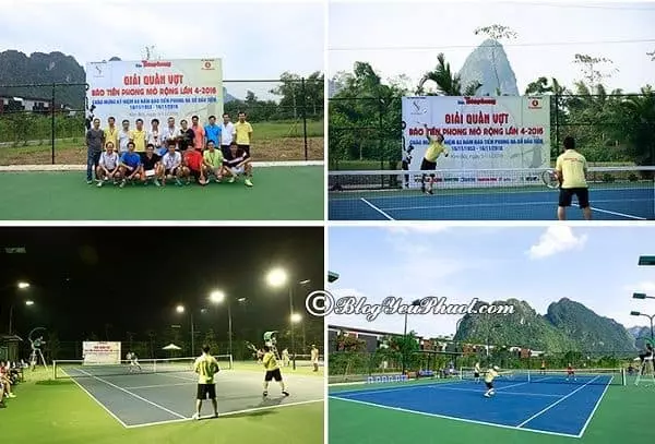 Sân tennis ở Serena Resort Kim Bôi