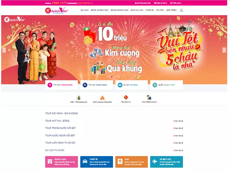 website du lịch