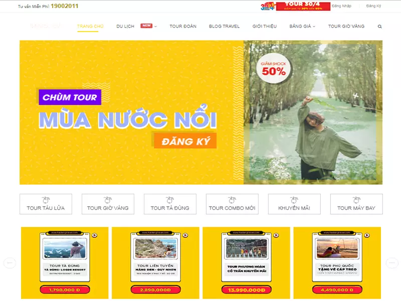 website du lịch