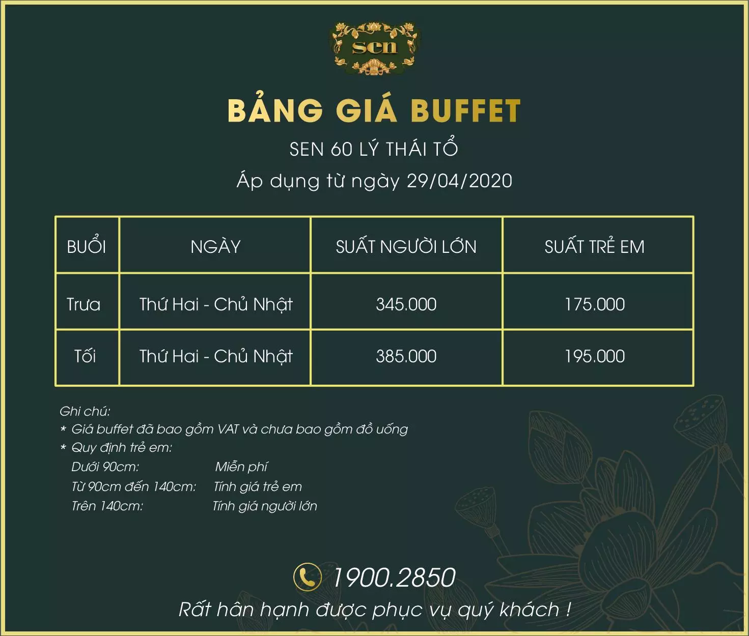 Nhà Hàng Buffet Sen 60 Lý Thái Tổ - Buffet Sen