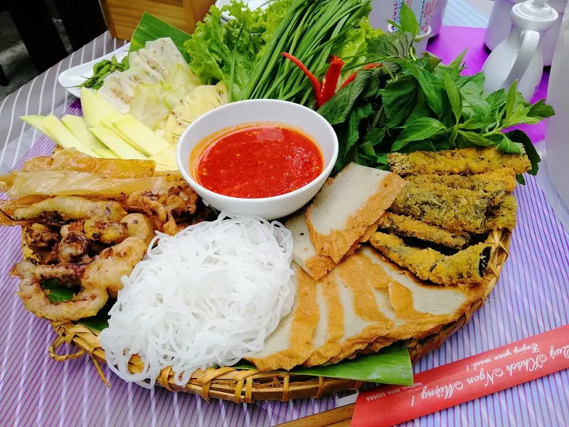 Chả cá cuốn bánh tráng Nha Trang