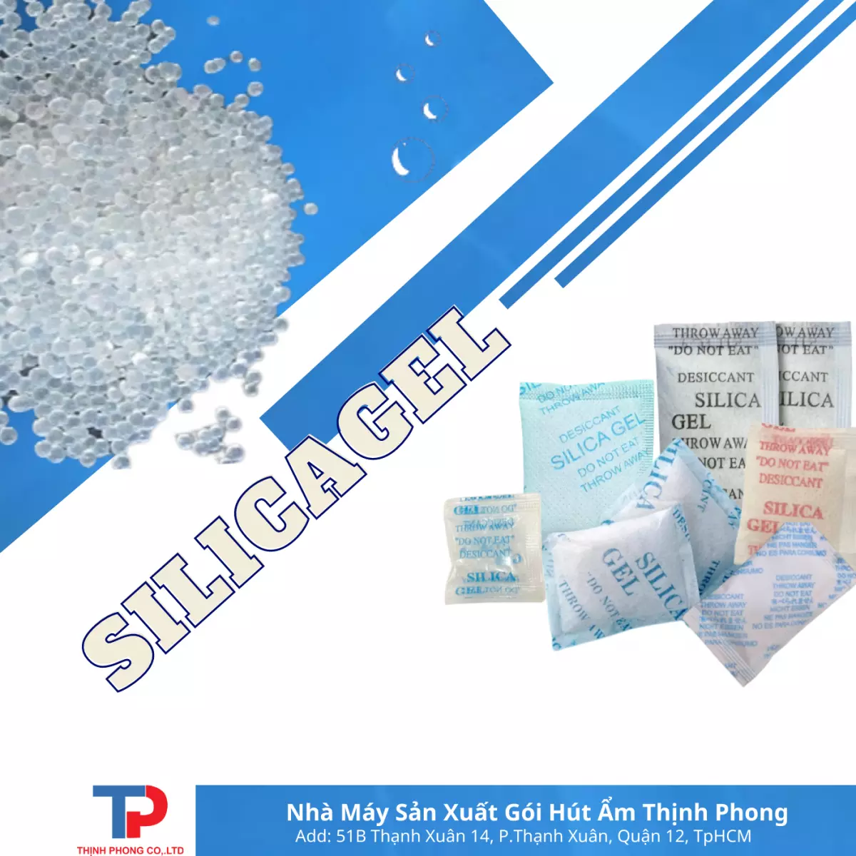 Gói chống ẩm thực phẩm silicagel