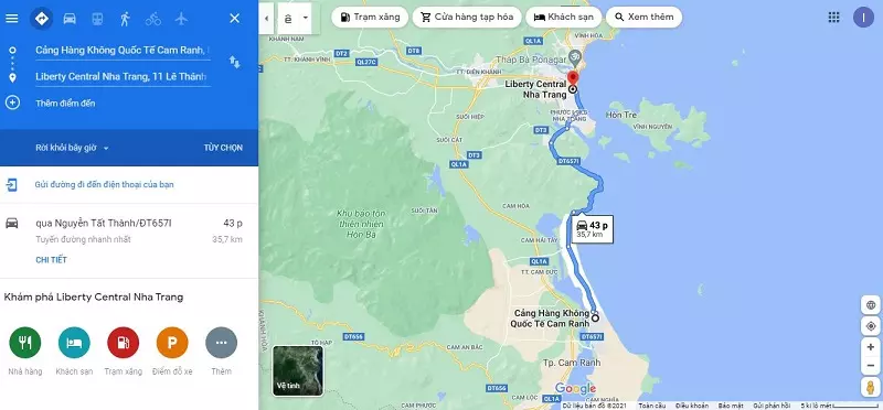 Sân bay Cam Ranh đến Liberty Central Nha Trang