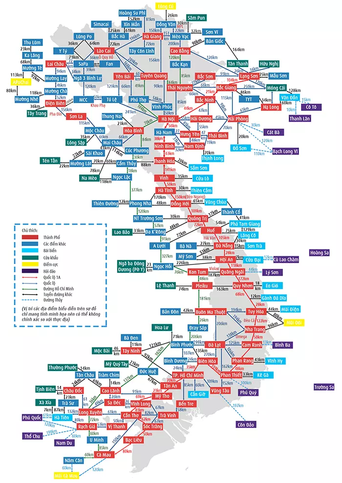 bản đồ du lịch Việt Nam