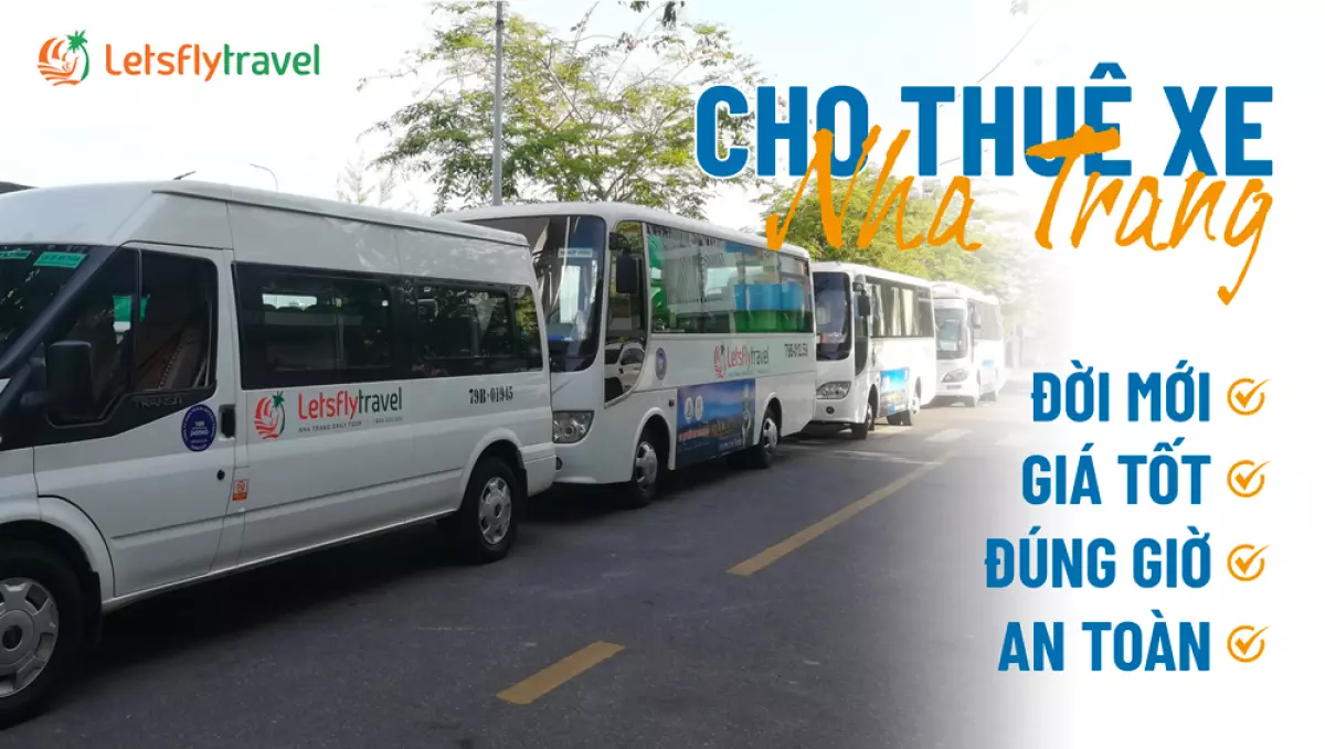 Hình ảnh banner quảng cáo dịch vụ cho thuê xe du lịch tại Nha Trang