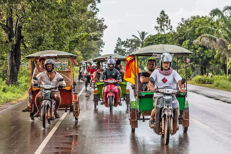 Xe tuk tuk tour du thuyền mekong